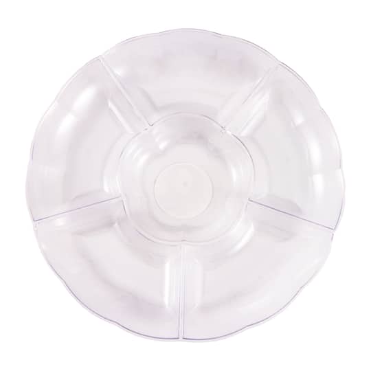 12" Divided Round Plastic Tray by Celebrate It
